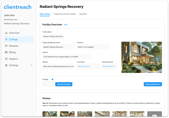 ClientReach Dashboard Preview