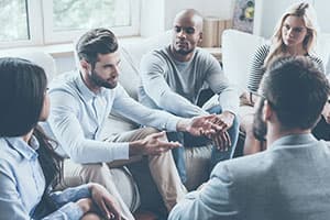 group talking to each other