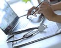 person looking at rehab options online
